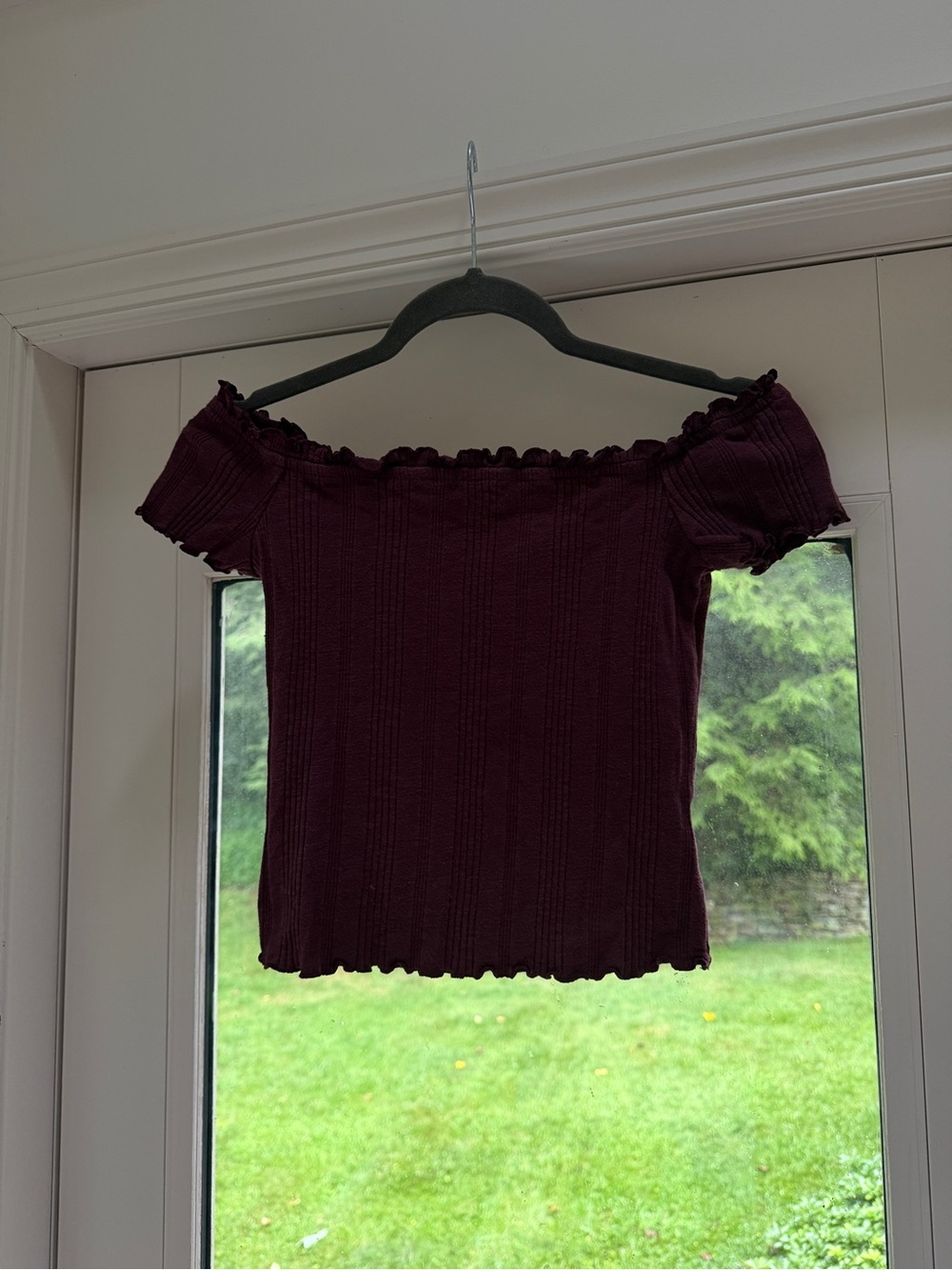 Aeropostale Off-Shoulder Ribbed Top